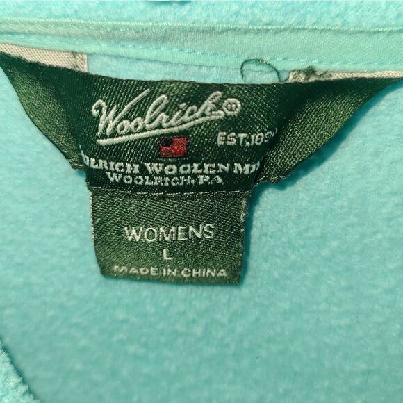 Woolrich Aqua Blue Fleece Zip Front Jacket - Picture 7 of 13